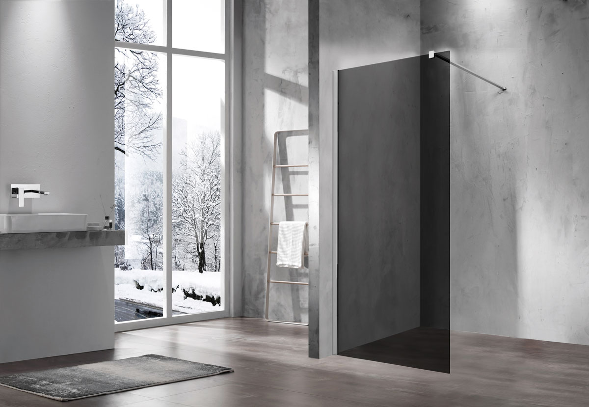 Душевая перегородка Walk-In VSW-1H120CG,1200*2000, хром, стекло тонированное - Gidratop.ru изображение