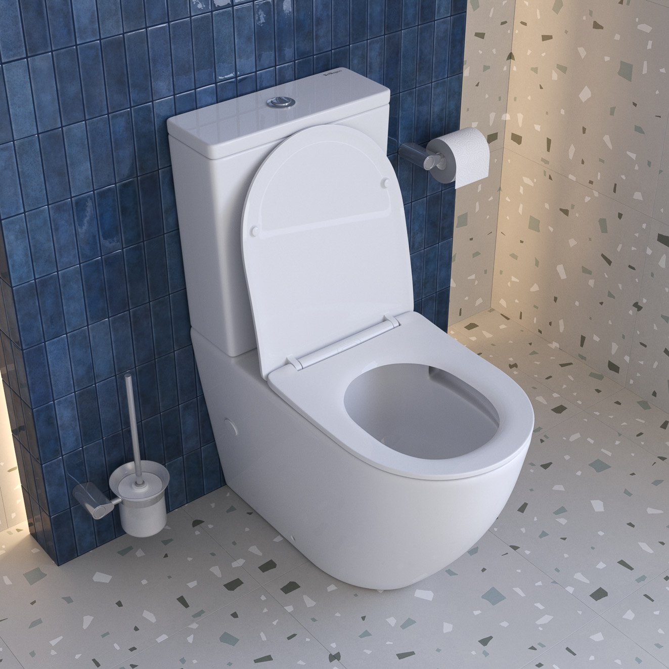 Унитаз-компакт безободковый BelBagno SFERA-TOR BB2141CP-TOR/SC/BB2141T - Gidratop.ru изображение