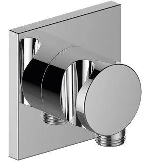 Шланговое подключение Keuco IXMO 59592 010002 с держателем душевой лейки DN 15, квадратное основание