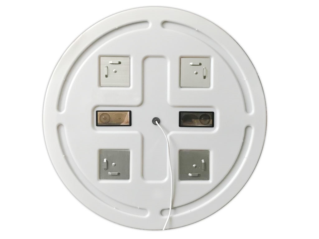 Зеркало с встроенным светильником, сенсорным выключателем, bluetooth, цифровым термометром, радио SPC-RNG-800-LED-TCH-RAD, 12W, 220-240V, 800x30 - Gidratop.ru изображение