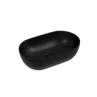 Раковина CERAMICANOVA Twist накладная овальной формы 500x300x140 черный матовый CN12001MB