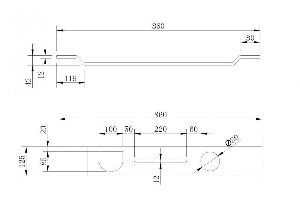 Полка для ванны ABBER Stein AS1601 белая матовая - Gidratop.ru изображение