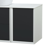 BELLAGIO Шкафчик подвесной с одной дверцей, совместимый с базой под раковину, 54863 grafite, 35x46x48 - Gidratop.ru изображение