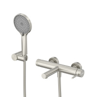 RELAX-VD-IN Смеситель для ванны и душа однорычажный в комплекте с ручным душем, шлангом и держателем, сатин - Gidratop.ru изображение