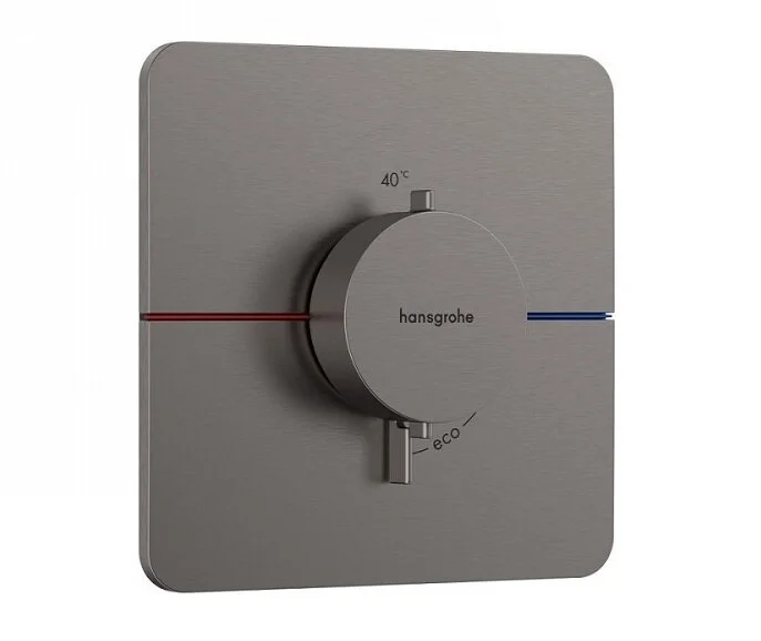 Смеситель Hansgrohe ShowerSelect Comfort Q, 15588340, для душа, термостатический, шлифованный черный хром - Gidratop.ru изображение