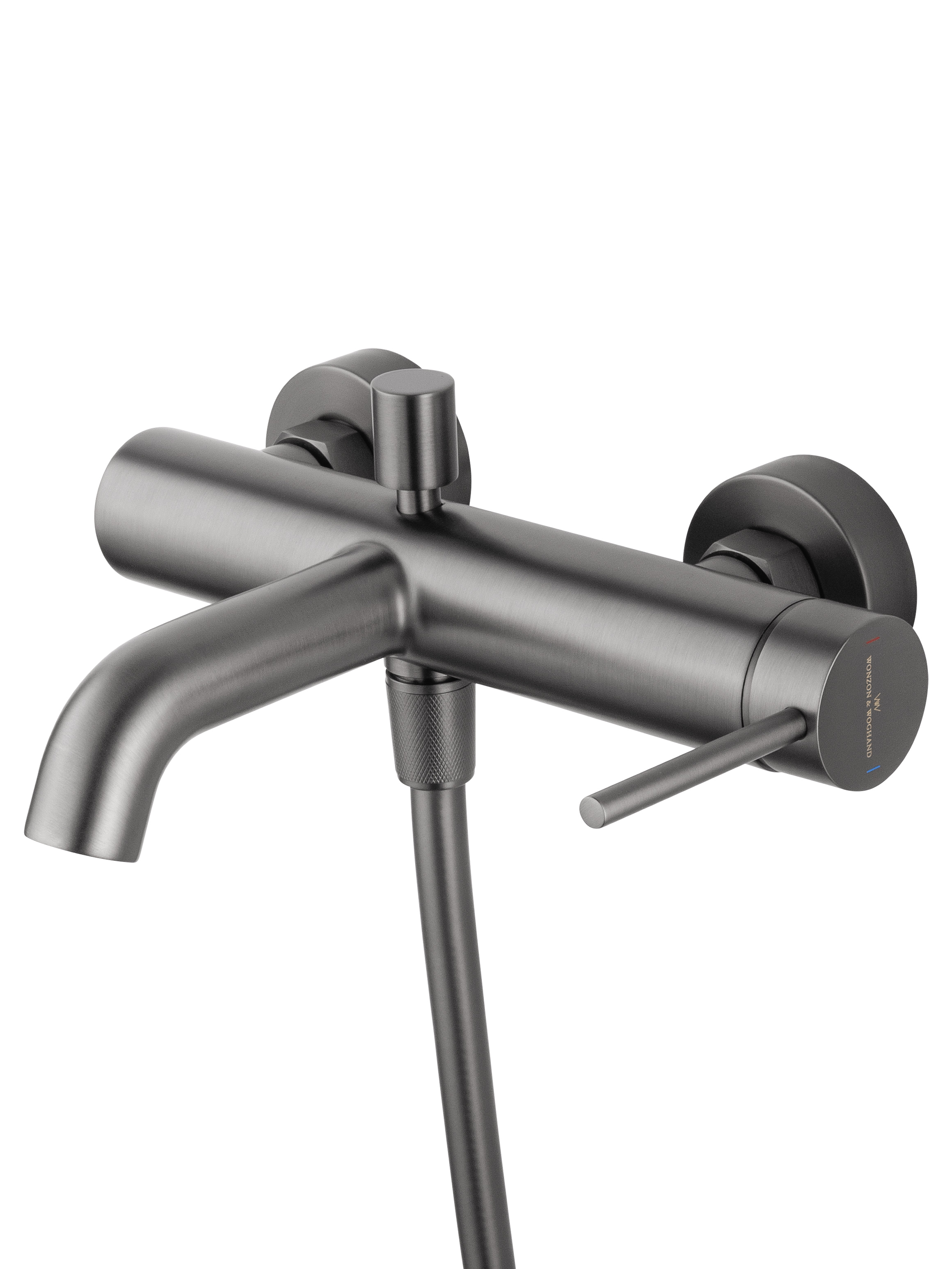 Смеситель для ванны с душем WONZON & WOGHAND STICK, Темный графит (WW-88639017-BGM) - Gidratop.ru изображение