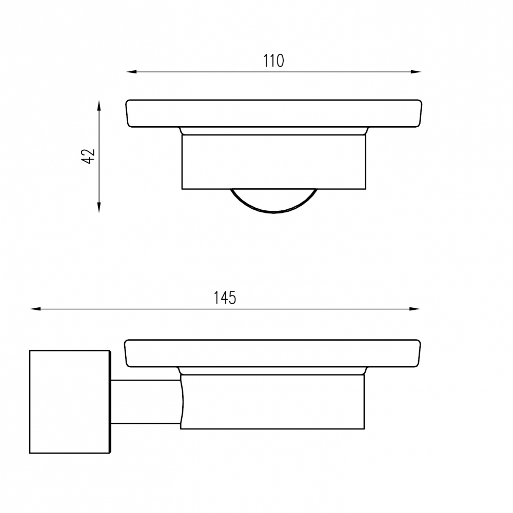 Мыльница с держателем ABBER Osten 316 AA185A8BGG оружейная сталь брашированная - Gidratop.ru изображение