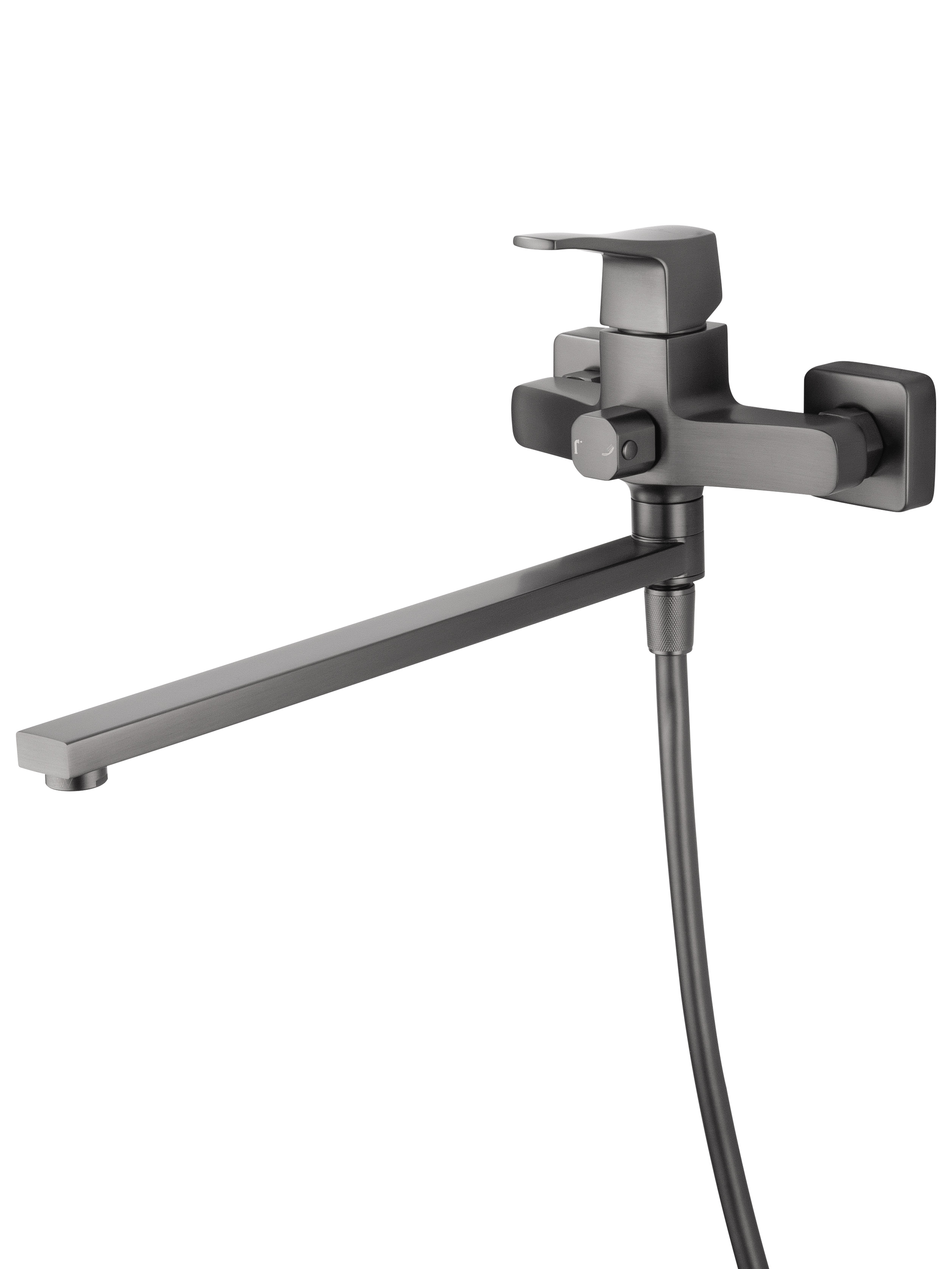 Смеситель для ванны WONZON & WOGHAND FLEX, Темный графит (WW-639906-BGM) - Gidratop.ru изображение