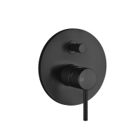 Gessi Emporio Via tortona внешние части для настенного смесителя на 2 выхода с переключателем ванна-душ, цвет: Black XL - Gidratop.ru изображение