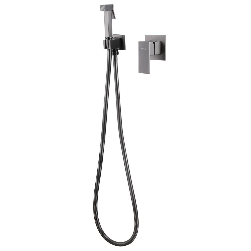 Смеситель ABBER Daheim AF8225NG с гигиеническим душем, никель - Gidratop.ru изображение