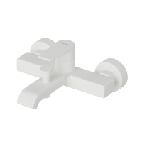 NAUTIC-VM-BIO Смеситель для ванны и душа однорычажный в комплекте с ручным душем, шлангом и держателем, исполнение белый матовый