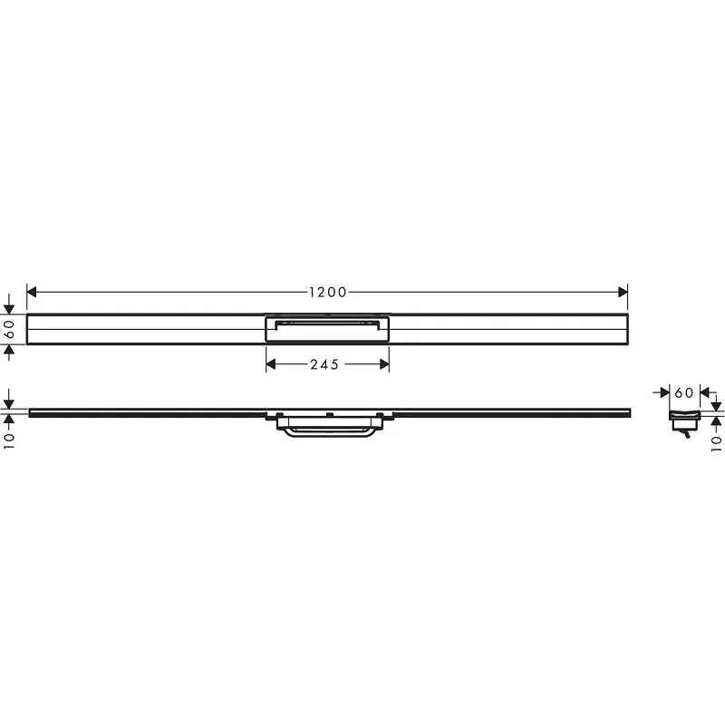 Решетка для дренажного канала Hansgrohe RainDrain Flex, 120 см, шлифованная бронза, 56047140 - Gidratop.ru изображение