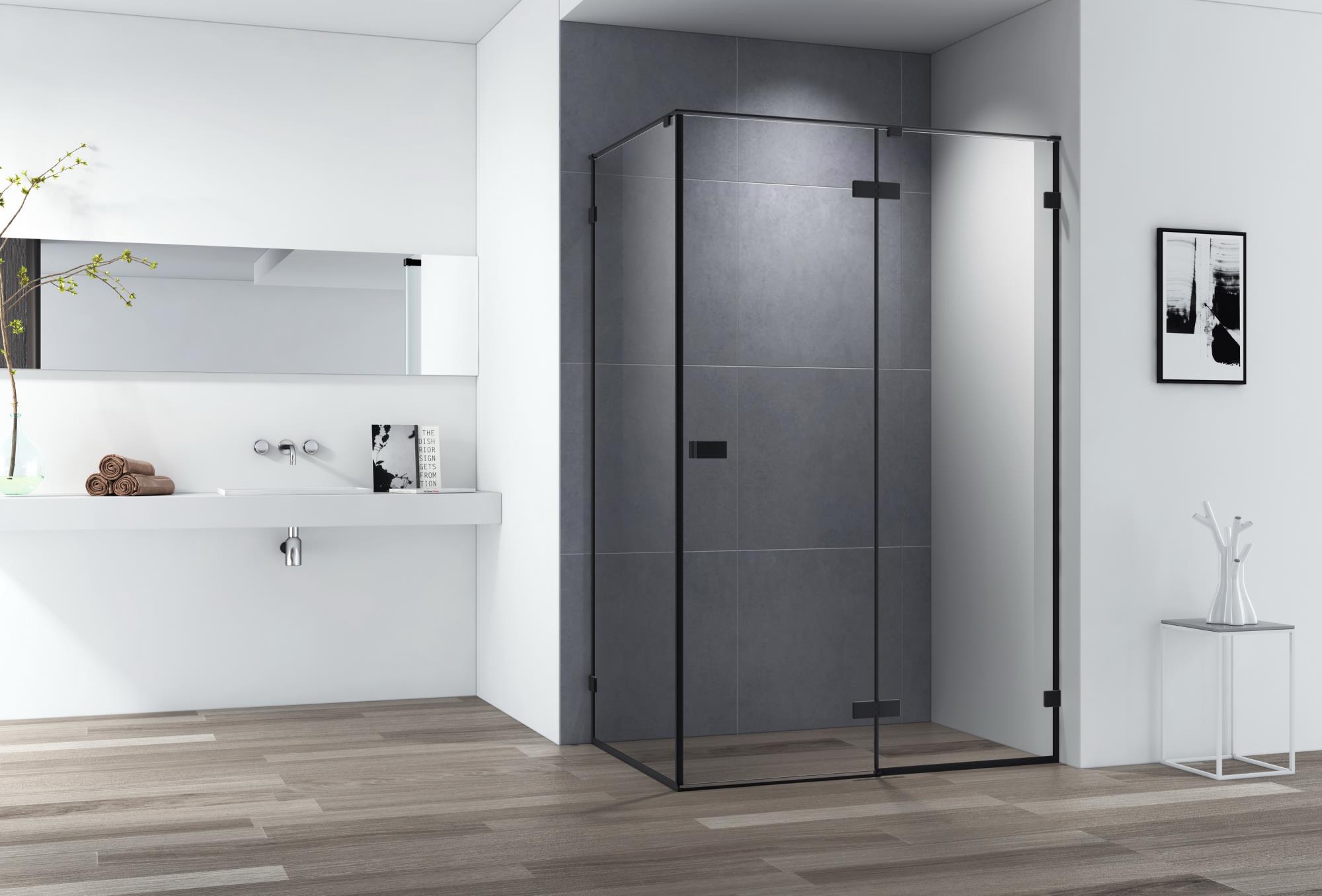 Душевой уголок CEZARES BELLAGIO-AH-1-100/80-C-NERO - Gidratop.ru изображение