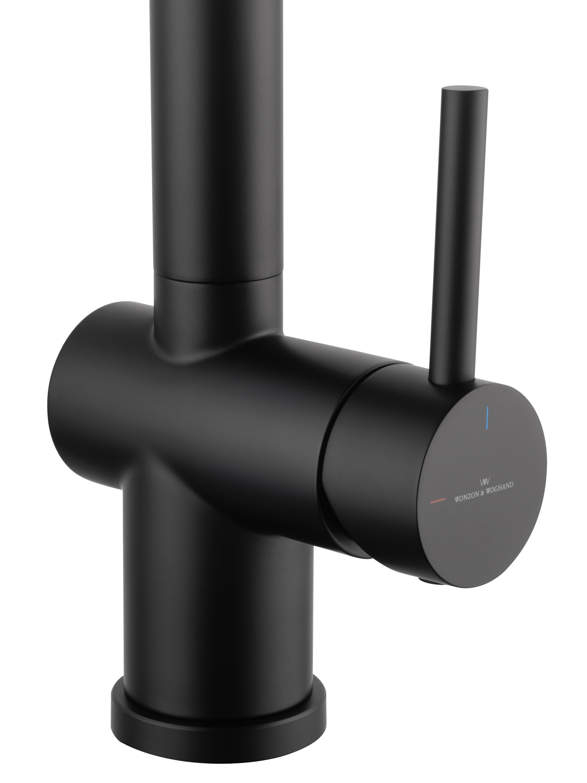 Смеситель для кухни с гибким изливом WONZON & WOGHAND, Черный матовый (WW-88438003-MB) - Gidratop.ru изображение