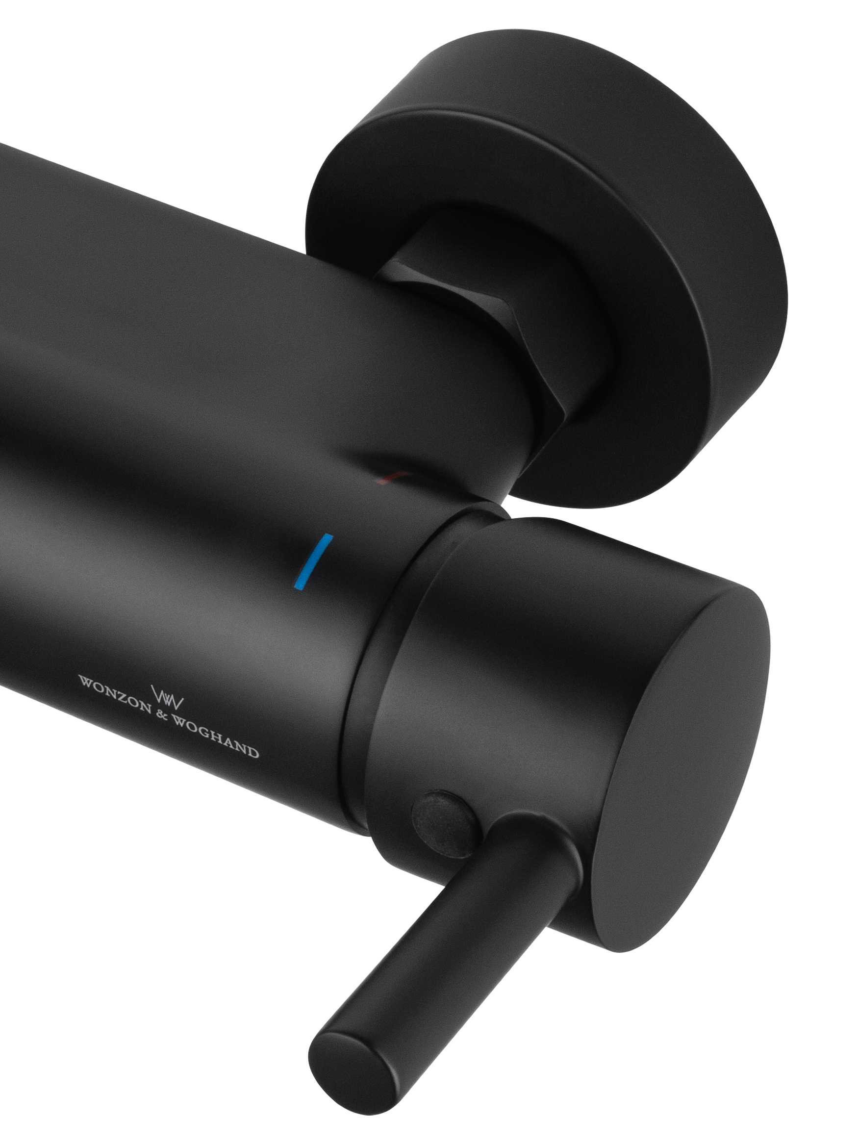 Смеситель для душа с встроенным изливом WONZON & WOGHAND MUSE Corno, Черный матовый (WW-A30902-MB) - Gidratop.ru изображение