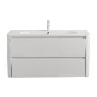 RELAX База под раковину подвесная с двумя выкатными ящиками, Bianco Lucido, 996x478x500, RELAX-1000-2C-SO-BL - Gidratop.ru изображение