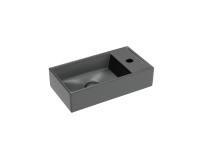 Умывальник подвесной прямоугольный (чаша слева, отверстие под смеситель справа) цвет темный антрацит матовый Element 407x217x100