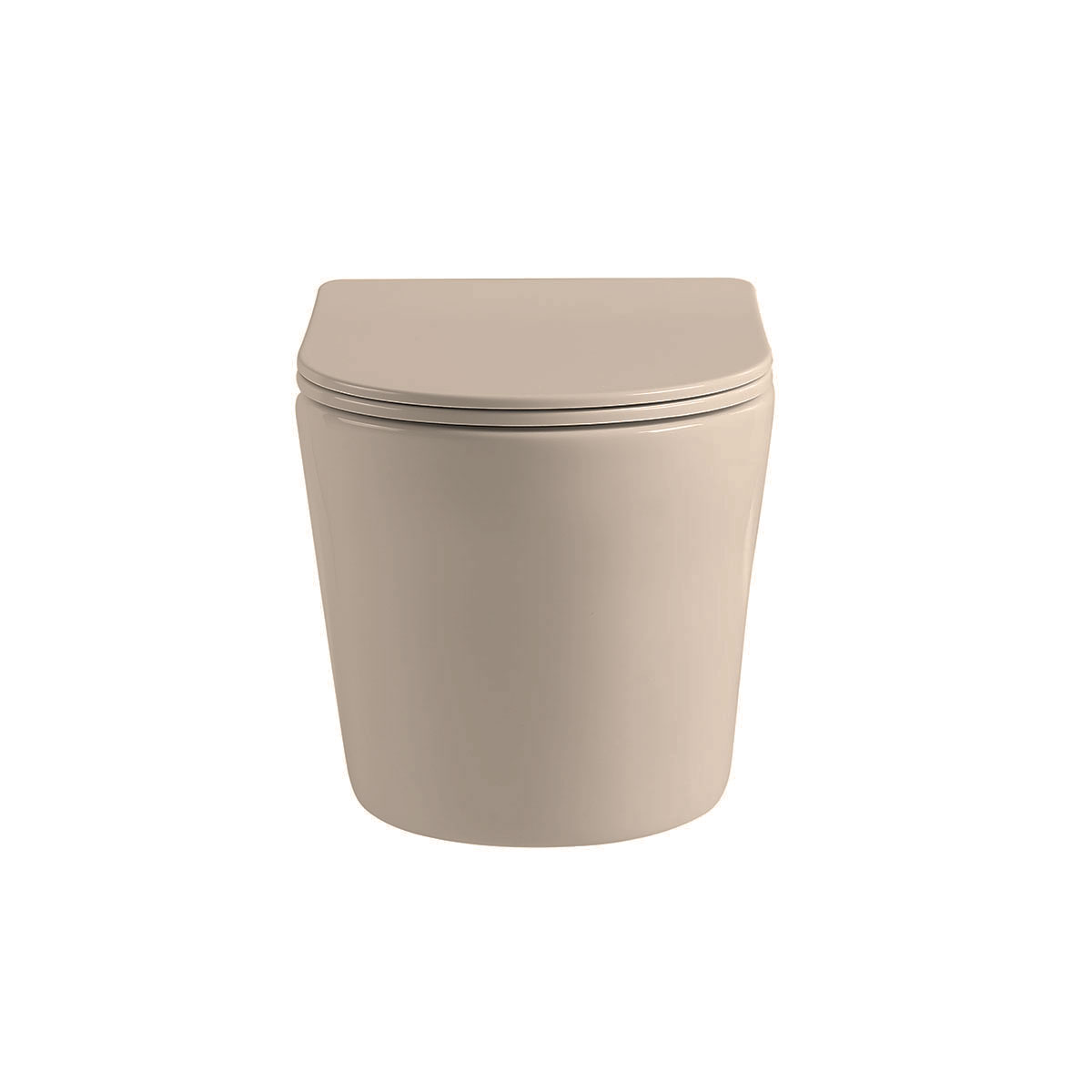 Унитаз подвесной Piatti VT1-11SMC, цвет капучино матовый, ультратонкое soft-close сиденье - Gidratop.ru изображение