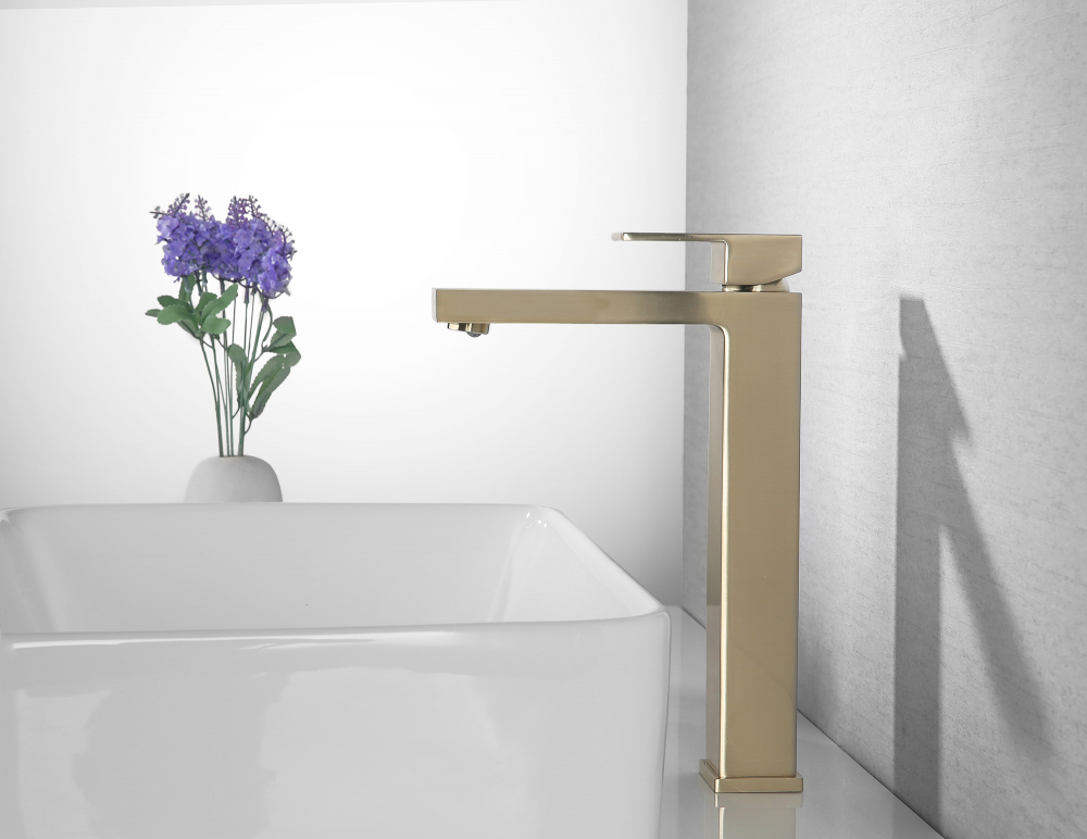 Смеситель ABBER Daheim AF8211G для раковины, золото матовое - Gidratop.ru изображение