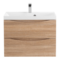 MARINO База под раковину подвесная с двумя выкатными ящиками, Rovere Bianco, 700x450x500, MARINO-700-2C-SO-WO-P