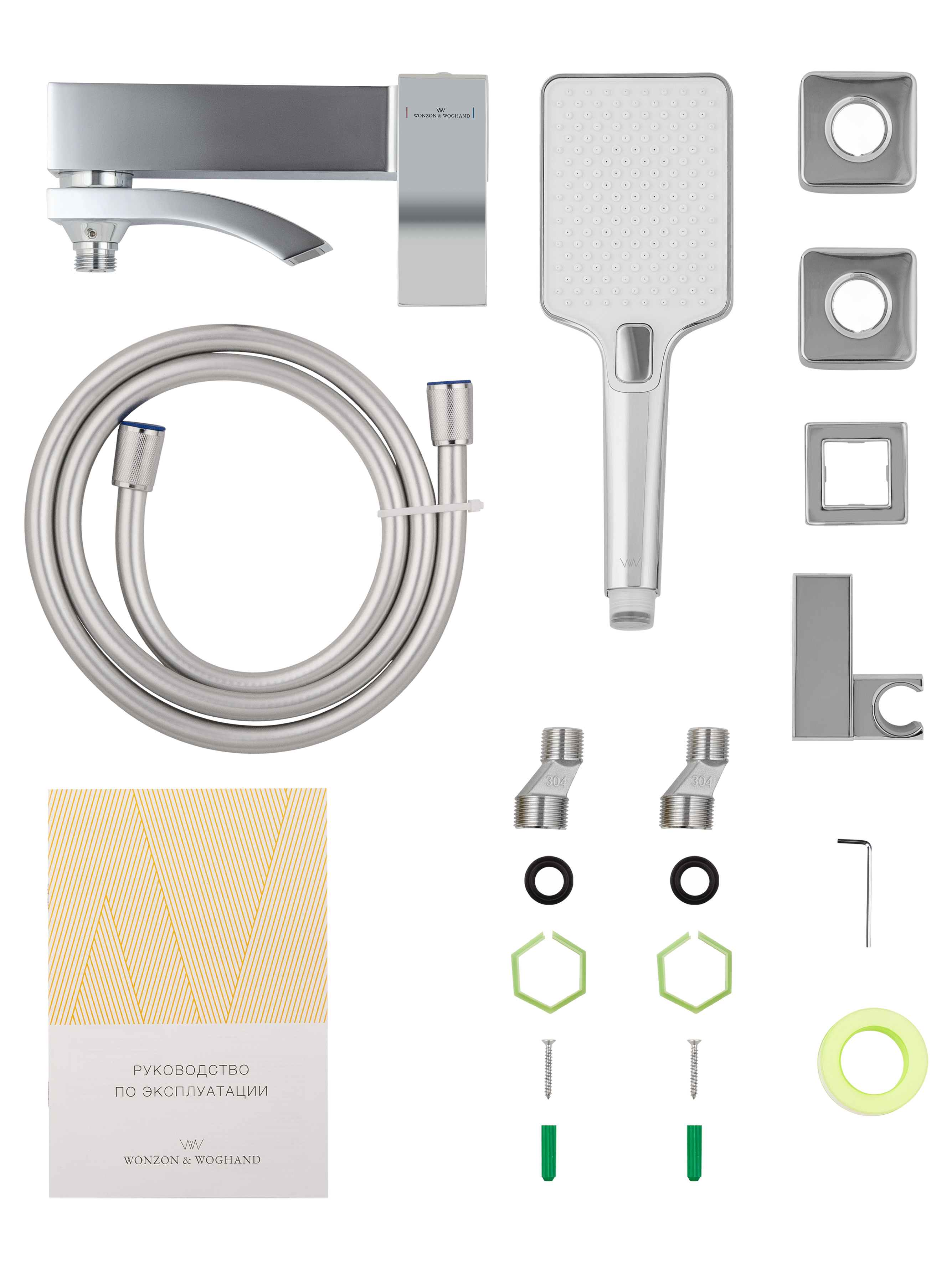 Смеситель для ванны с душем WONZON & WOGHAND FIT, Хром (WW-88639009-CR) - Gidratop.ru изображение