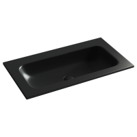 Раковина накладная мебельная Grace прямоугольная без отверстия под смеситель, 810x457x137мм, цвет черный матовый, арт. CN7012MBwx - Gidratop.ru изображение