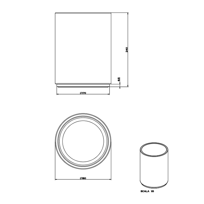 Gessi Tondo корзина для мусора цвет:  белая/Black XL - Gidratop.ru изображение