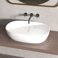 Раковина накладная ABBER Stein AS2633 белая матовая - Gidratop.ru изображение