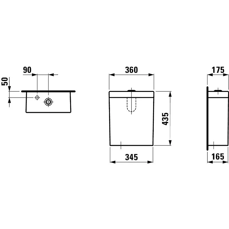 Бачок для унитаза моноблока Laufen Palomba, цвет белый, 8.2880.3.000.873.1 - Gidratop.ru изображение