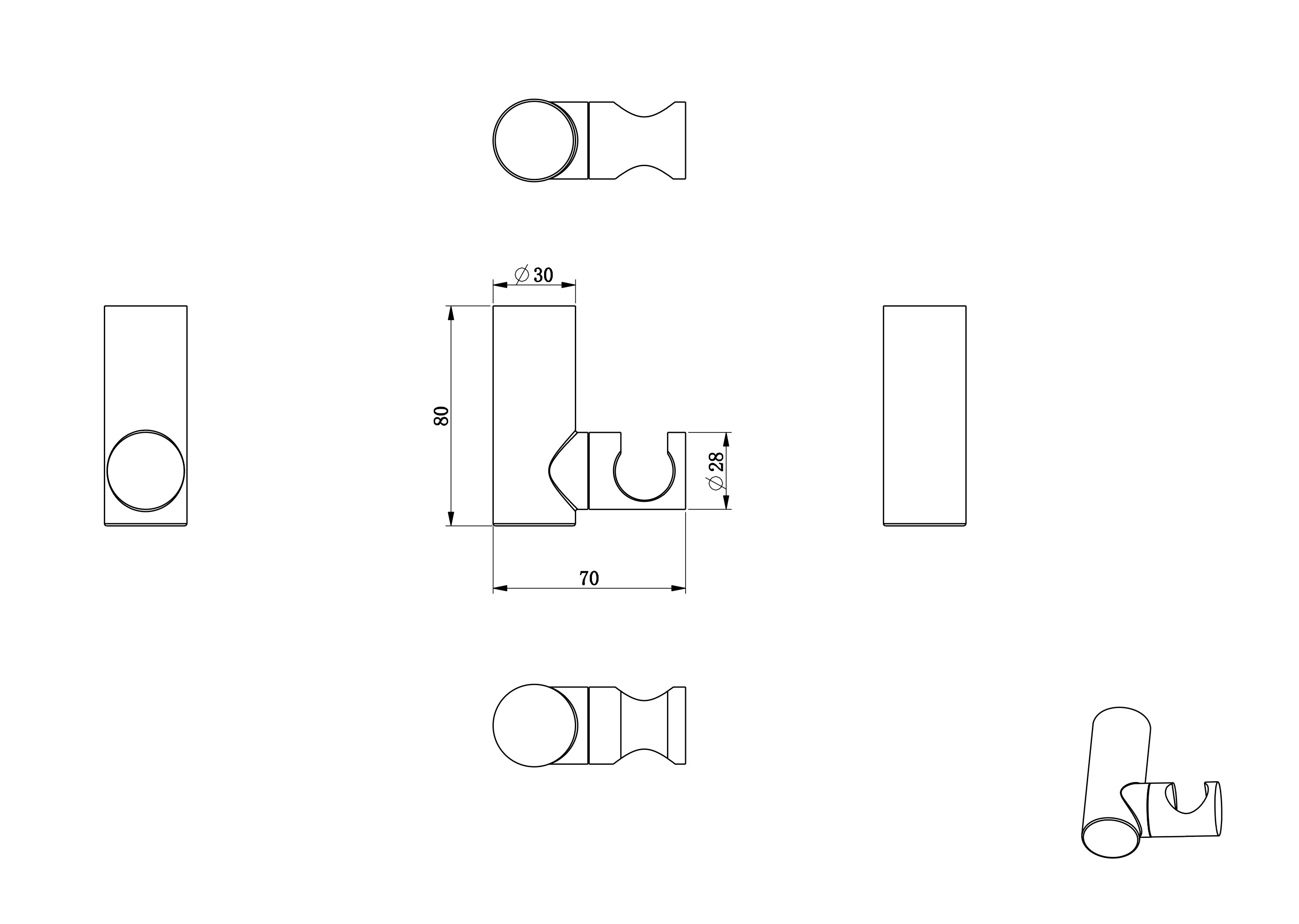 Настенный держатель WONZON & WOGHAND, Хром (WW-994219-CR) - Gidratop.ru изображение