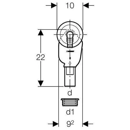 Сифон Geberit 152.235.21.1 для стиральной или посудомоечной машины - Gidratop.ru изображение