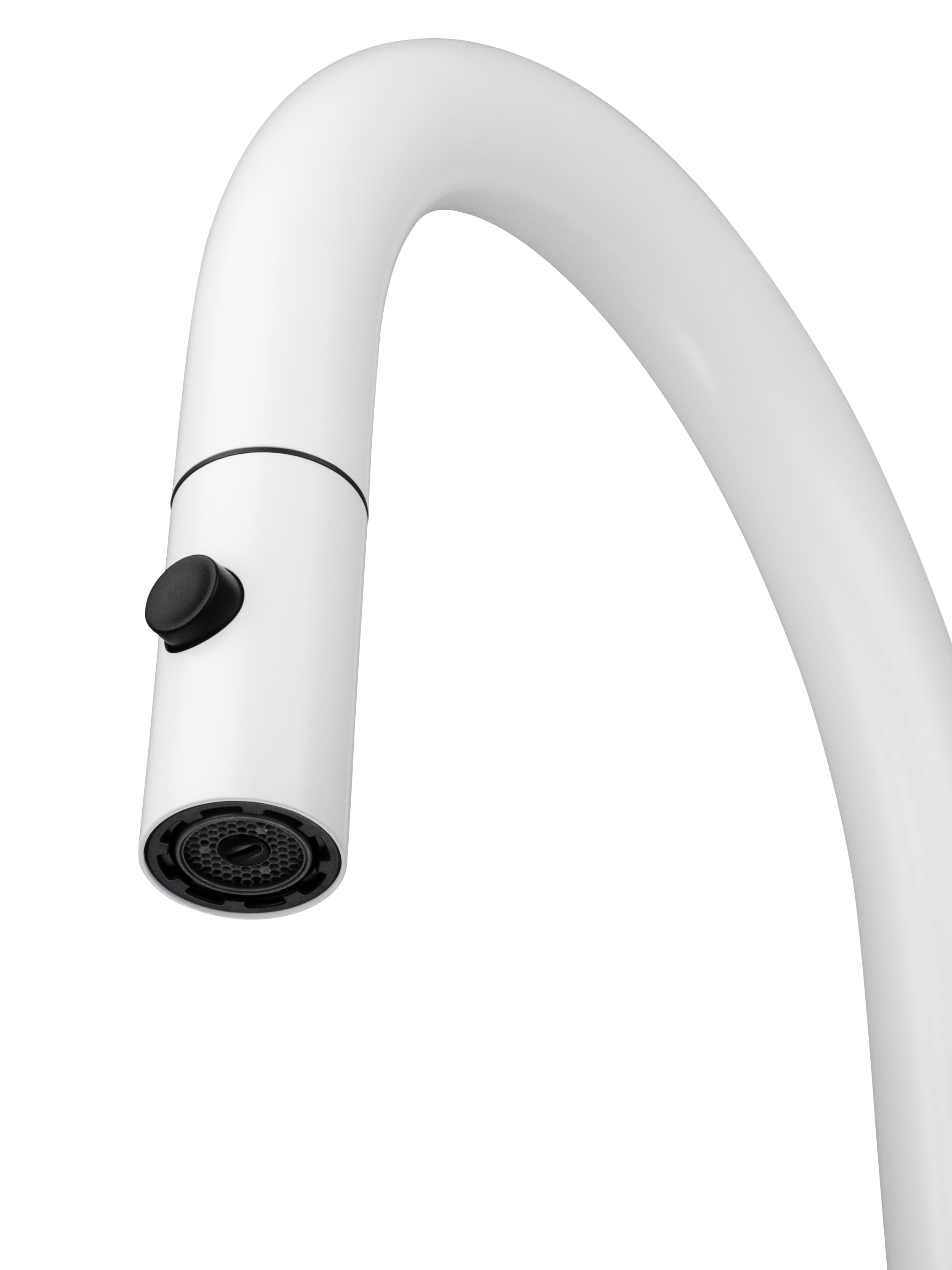 Смеситель для кухни с выдвижным изливом WONZON & WOGHAND, Белый матовый (WW-A21252-MW) - Gidratop.ru изображение