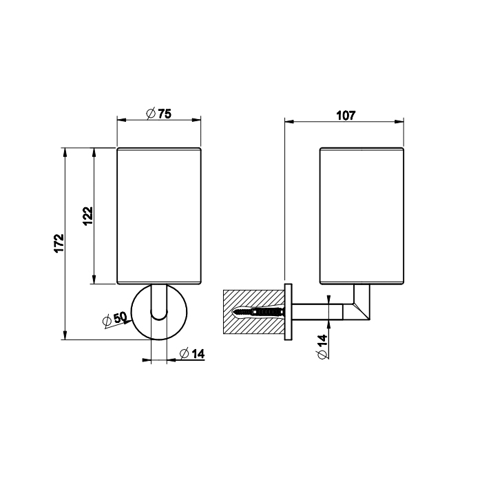 Gessi Anello стакан настенный белый, цвет: хром - Gidratop.ru изображение