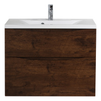 MARINO-H60 База под раковину подвесная с двумя выкатными ящиками, Rovere Moro, 900x450x600, MARINO-H60-900-2C-SO-RW-P - Gidratop.ru изображение