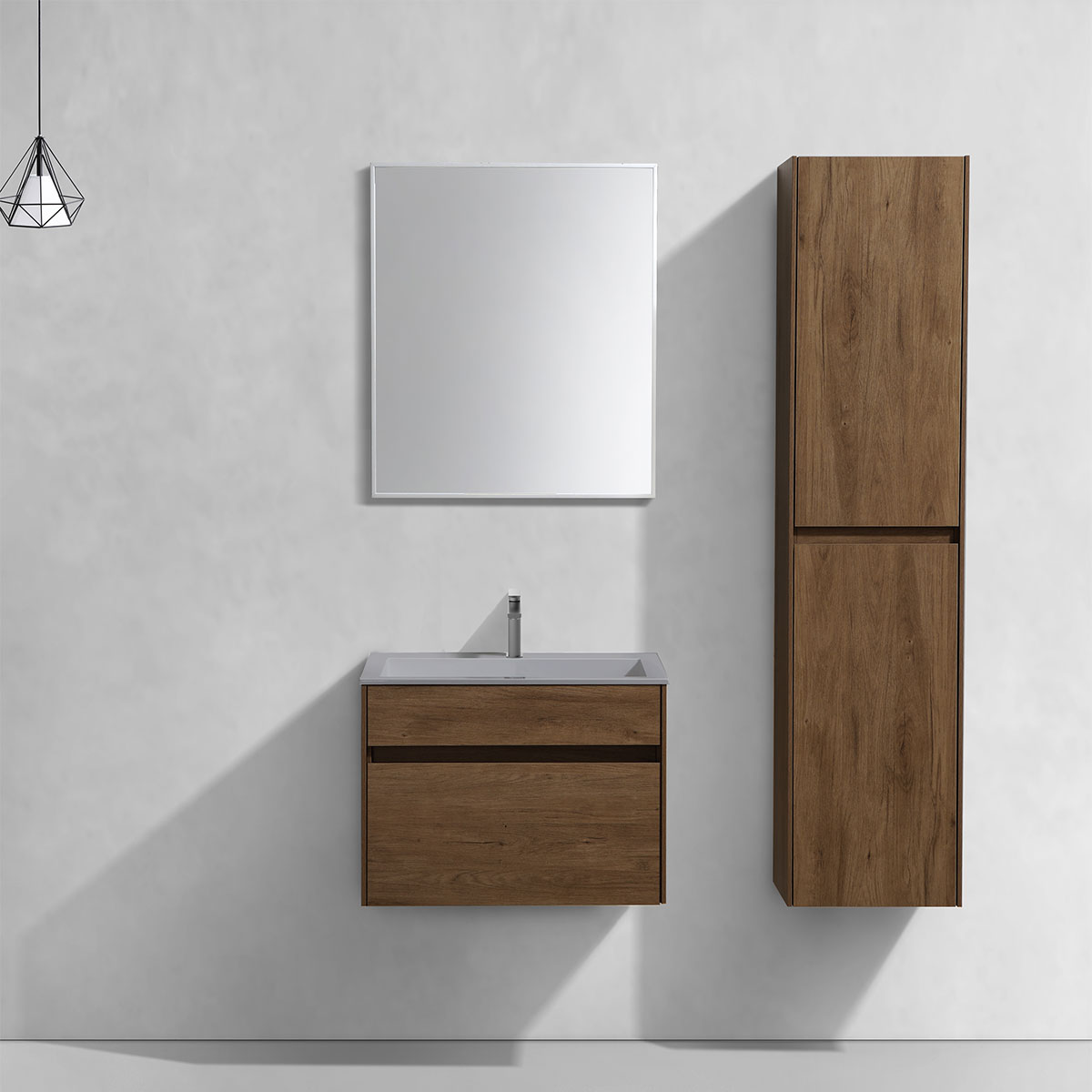 База под раковину Chiara 600 подвесная, 1 выкатной ящик soft-close, T.Oak - Gidratop.ru изображение