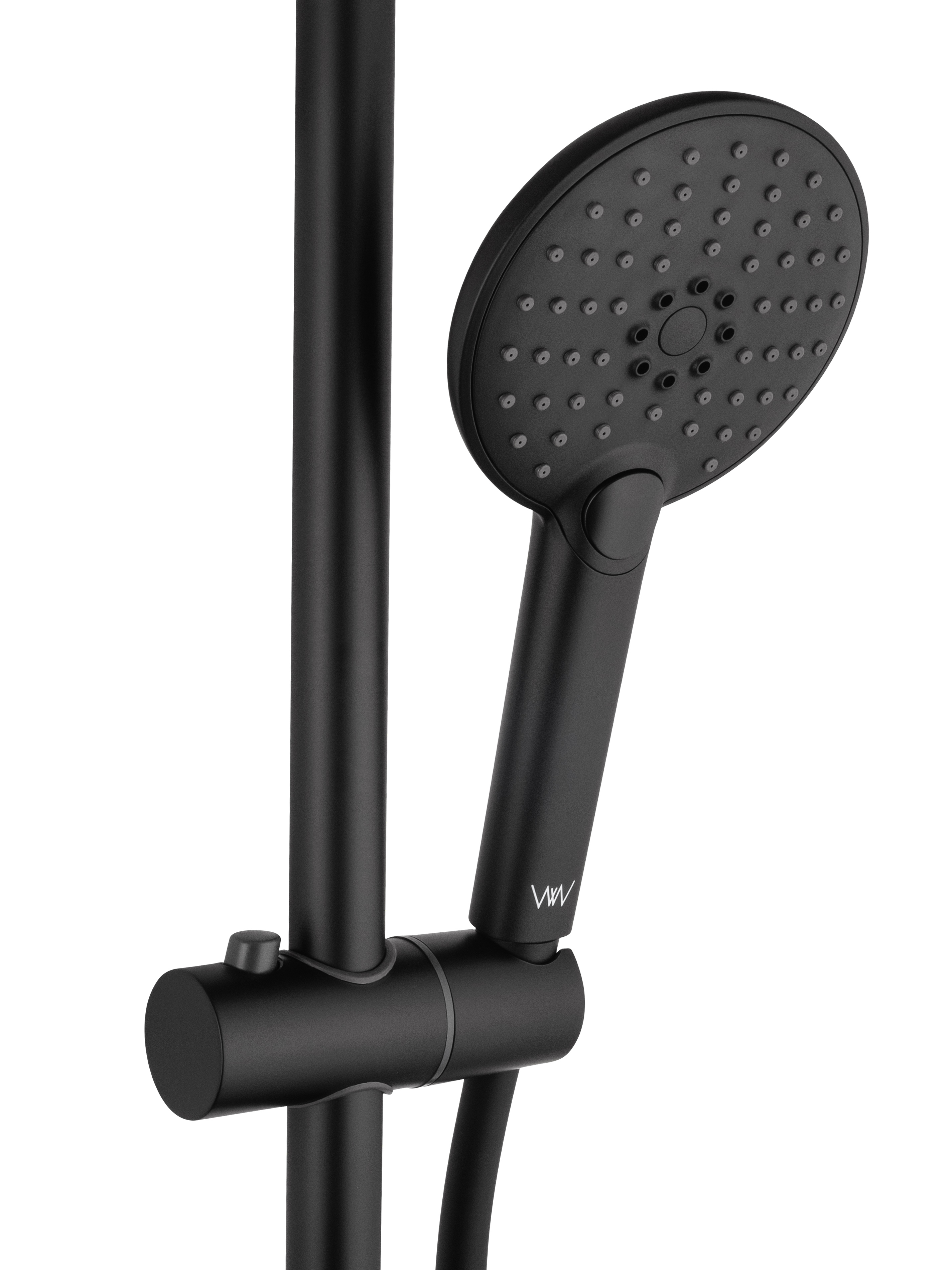 Смеситель для ванны с душевым гарнитуром WONZON & WOGHAND ALFA, Черный матовый (WW-AE3205-MB) - Gidratop.ru изображение