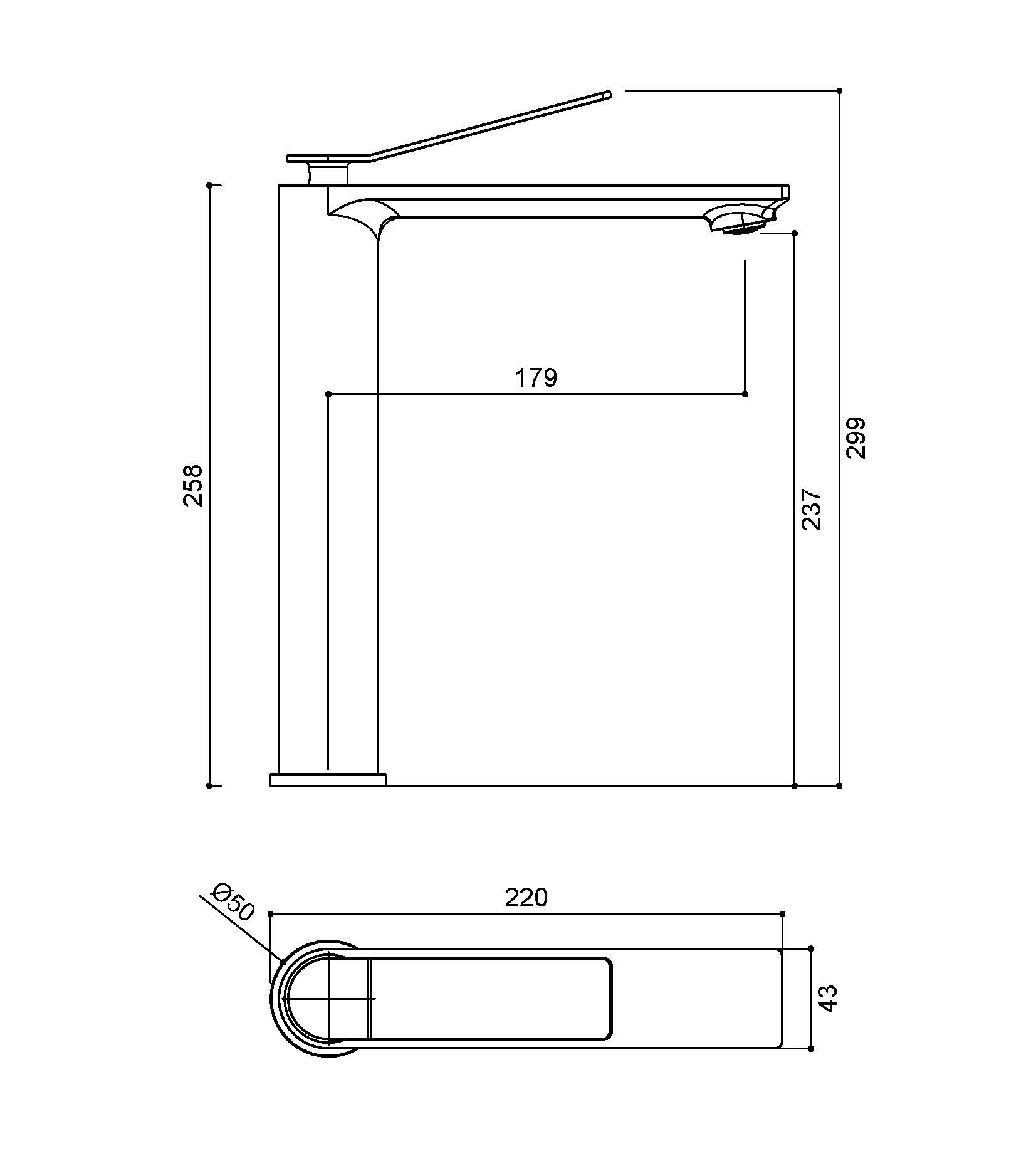 Смеситель для раковины Verse VBF-2VE2MB однорычажный, черный матовый - Gidratop.ru изображение