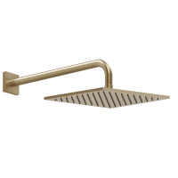 GESSI RILIEVO верхний душ 250х250 мм., с настенным держателем 389 мм., цвет Warm Bronze Br. PVD - Gidratop.ru изображение