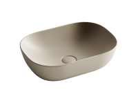 Умывальник чаша накладная прямоугольная (цвет Капучино Матовый) Element 455x325x135мм - Gidratop.ru изображение
