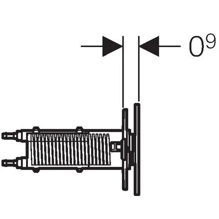 Клавиша Geberit Omega Type 70 115.083.SJ.1 для унитаза, двойной смыв, стекло/алюминий, цвет черный - Gidratop.ru изображение