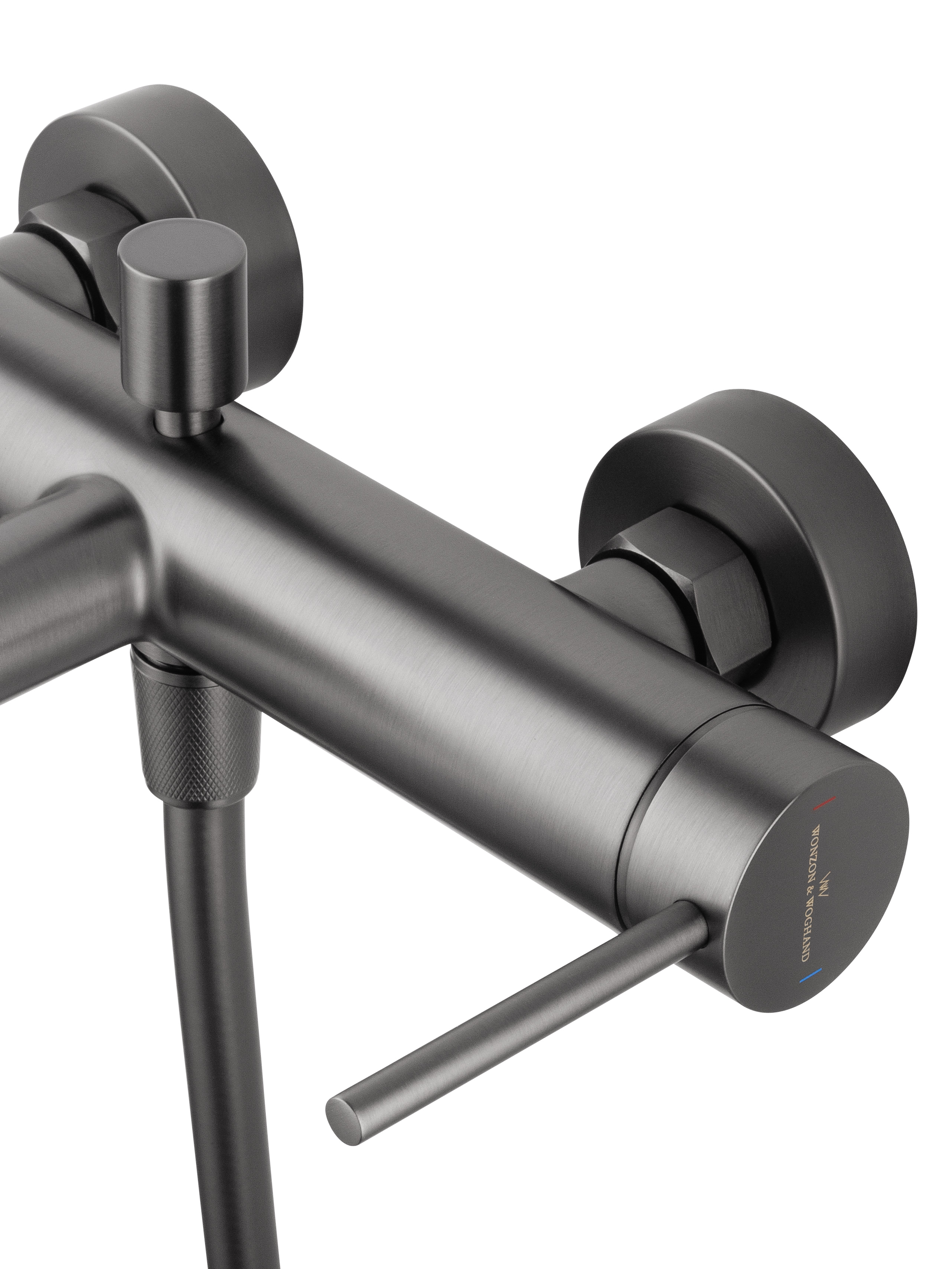 Смеситель для ванны с душем WONZON & WOGHAND STICK, Темный графит (WW-88639017-BGM) - Gidratop.ru изображение