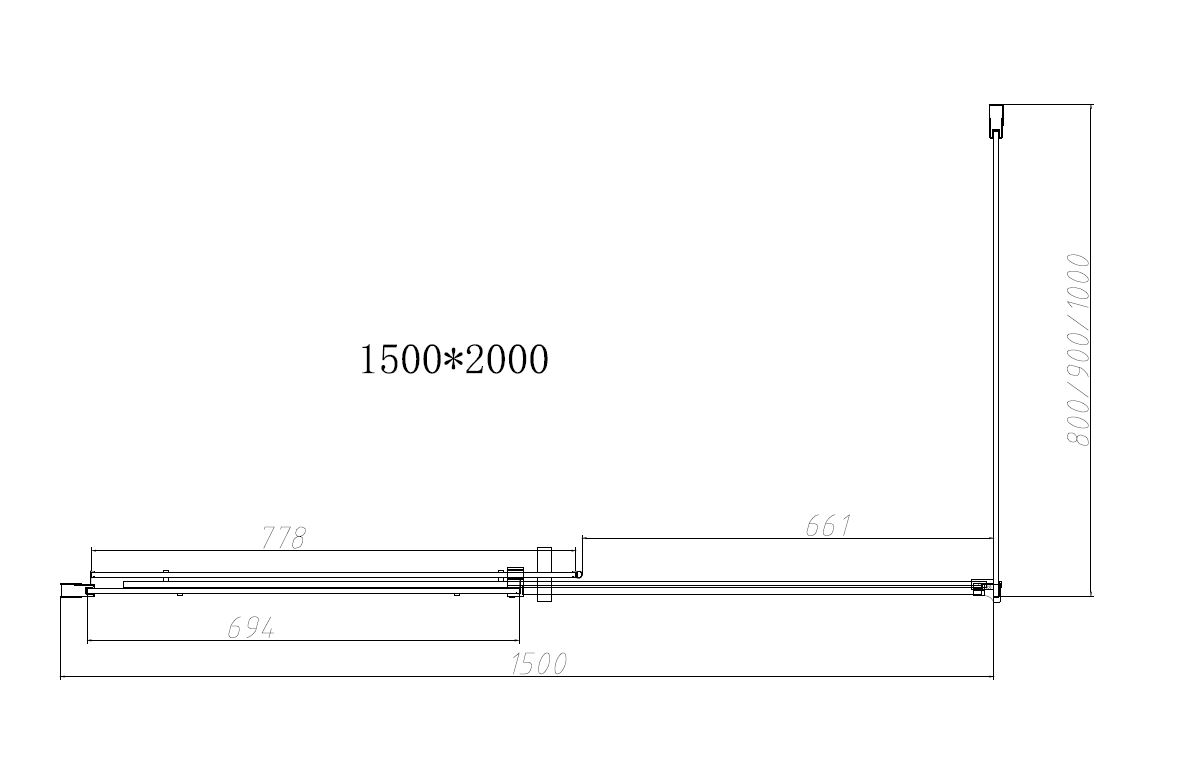 Душевой уголок Dice VSR-4D8015CLGM, 1500*800, вороненая сталь, стекло прозрачное - Gidratop.ru изображение