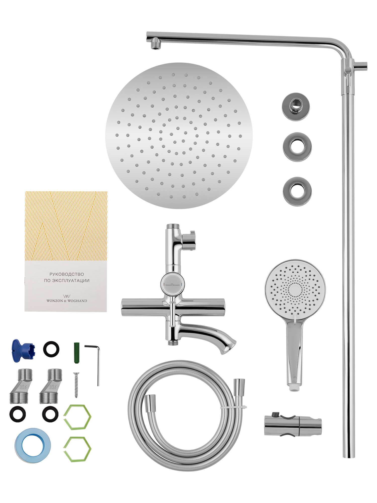 Душевая система WONZON & WOGHAND TOR, Хром (WW-88047073-CR) - Gidratop.ru изображение