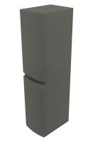 VAGUE Колонна подвесная с двумя распашными дверцами, реверсивная 44326 Grigio talpa opaco, 30x38x130 - Gidratop.ru изображение