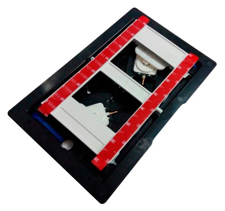 Клавиша Geberit Sigma Type 70 115.625.SJ.1, двойной смыв, стекло/алюминий, цвет черный - Gidratop.ru изображение