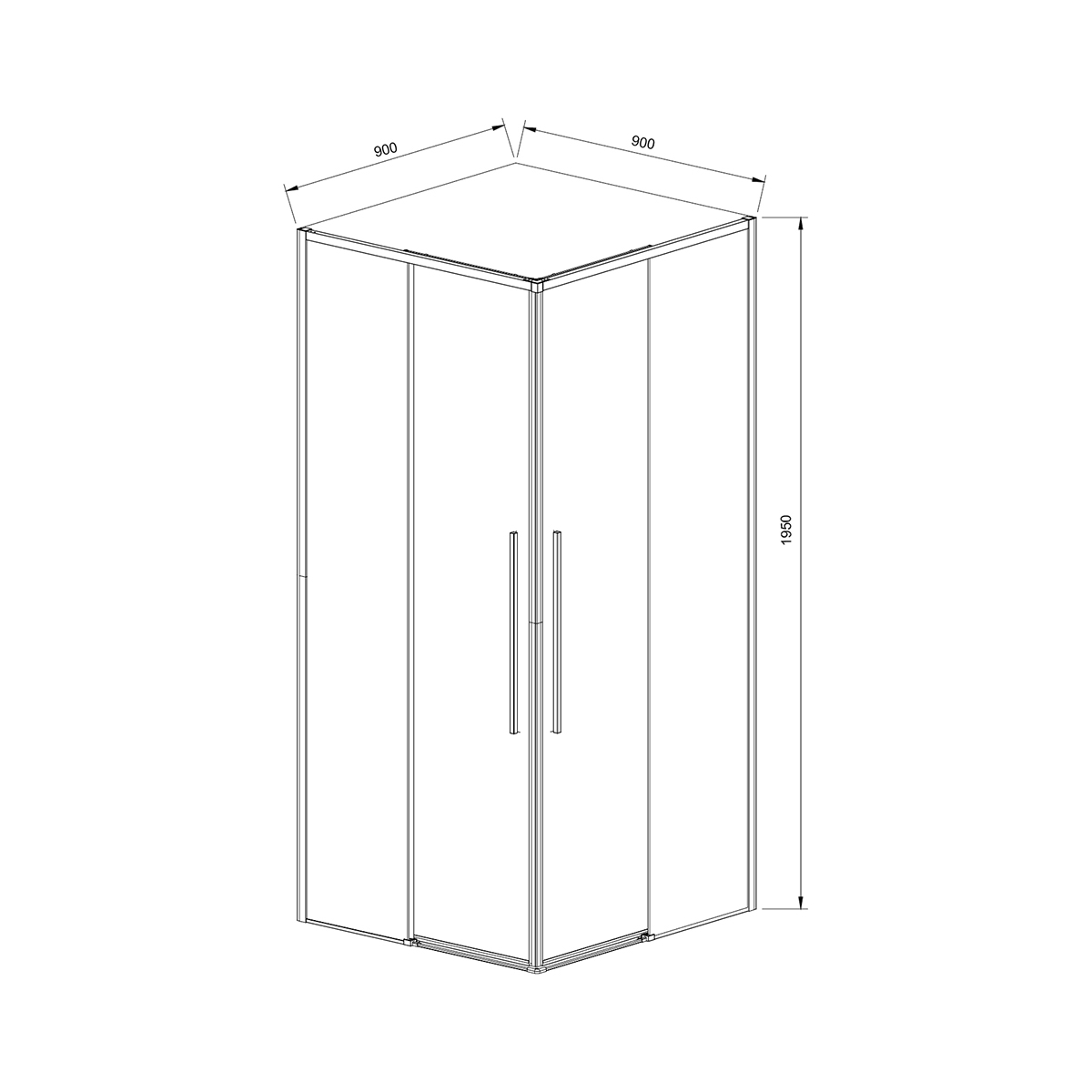 Душевой уголок Slim-N VSS-4SN8010CLBN, 1000*800, брашированный никель, стекло прозрачное - Gidratop.ru изображение