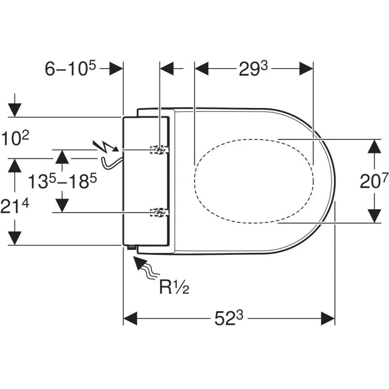 Электронная крышка-биде Geberit AquaClean Tuma Comfort 146.274.11.1, альпийский белый - Gidratop.ru изображение