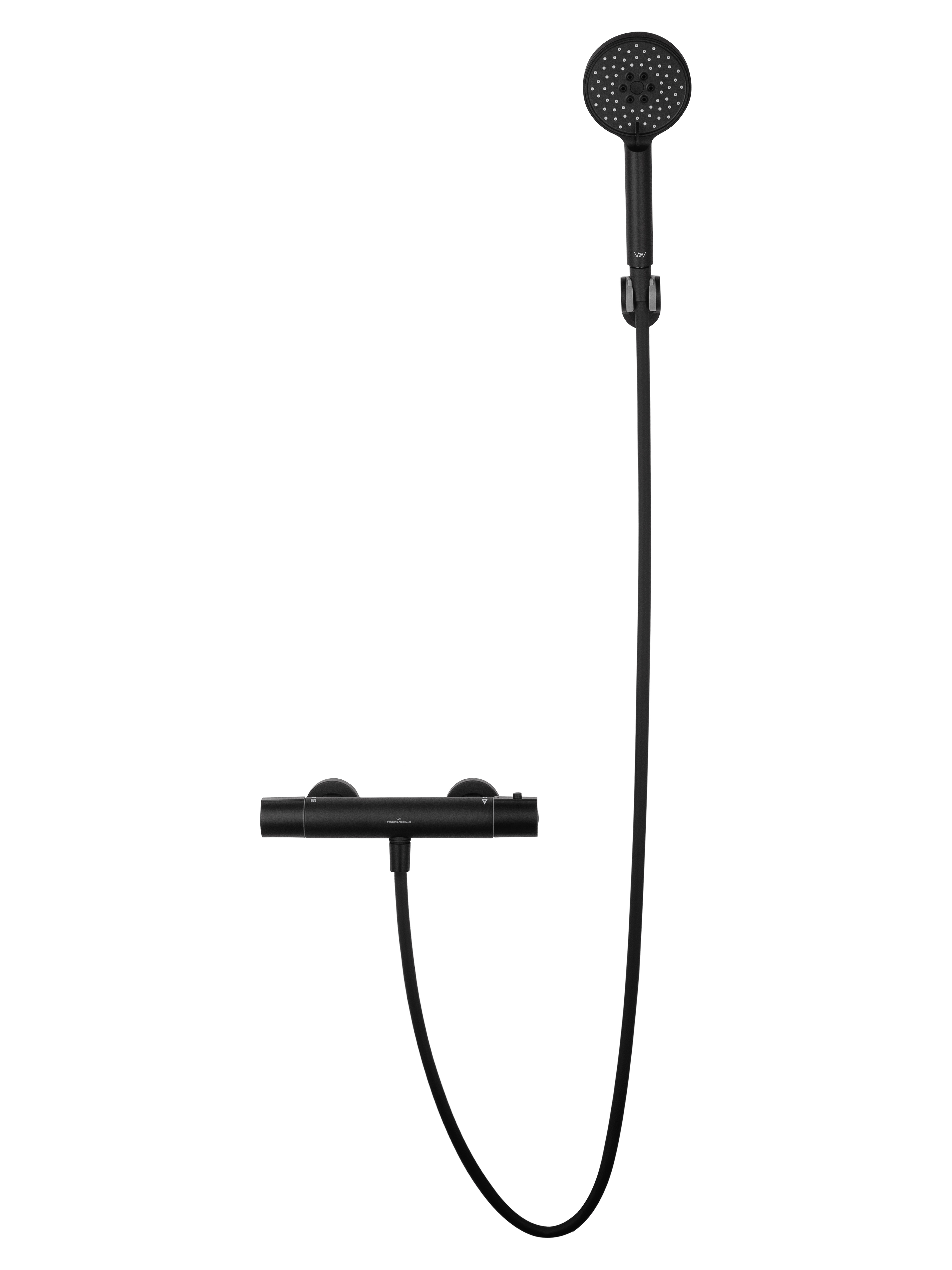 Смеситель для душа с термостатом WONZON & WOGHAND INN 6, Черный матовый  (WW-B2029-A-MB) - Gidratop.ru изображение