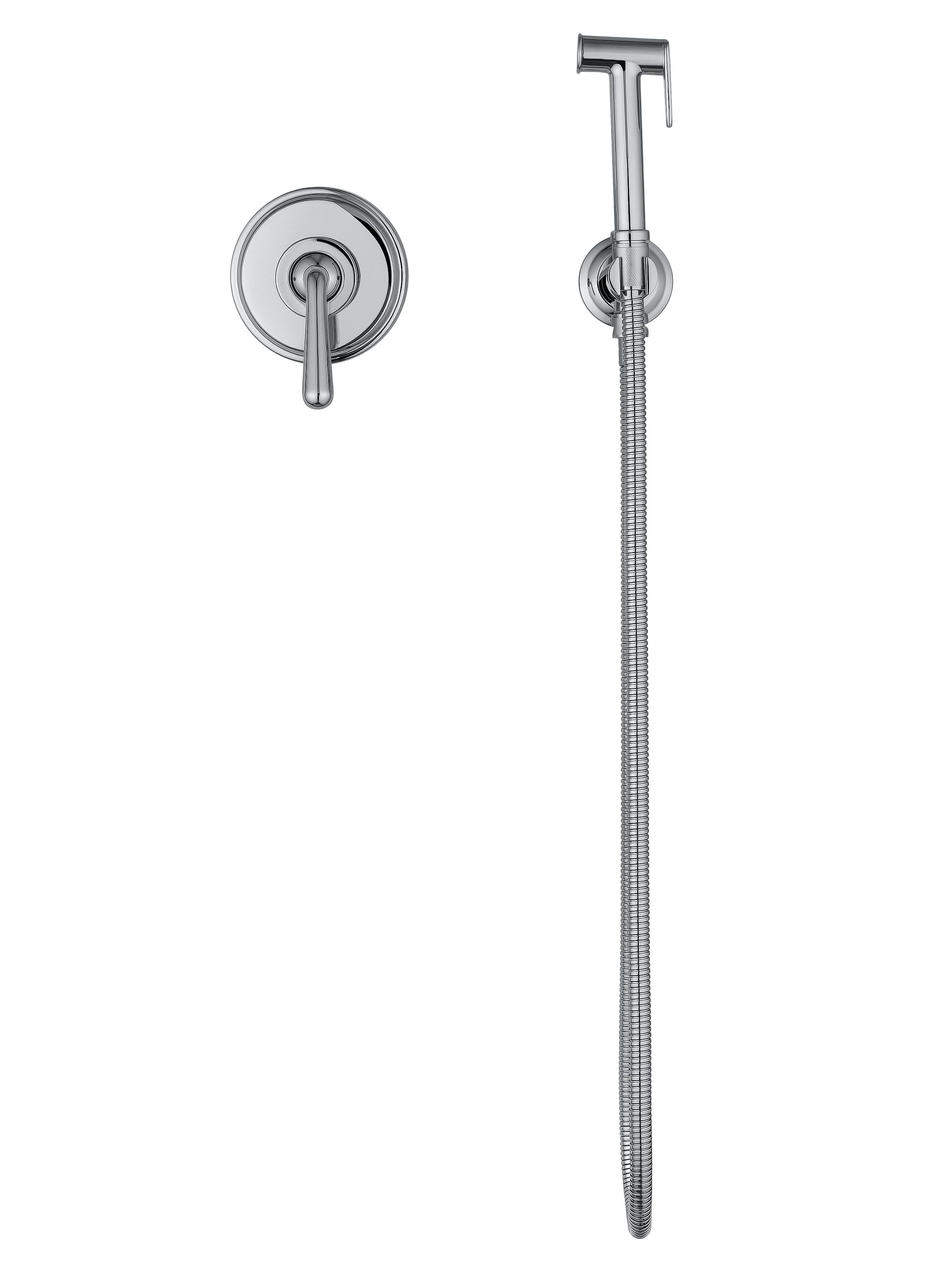 Смеситель с гигиеническим душем встраиваемый WONZON & WOGHAND STEAM, Хром (WW-88849008-CR) - Gidratop.ru изображение