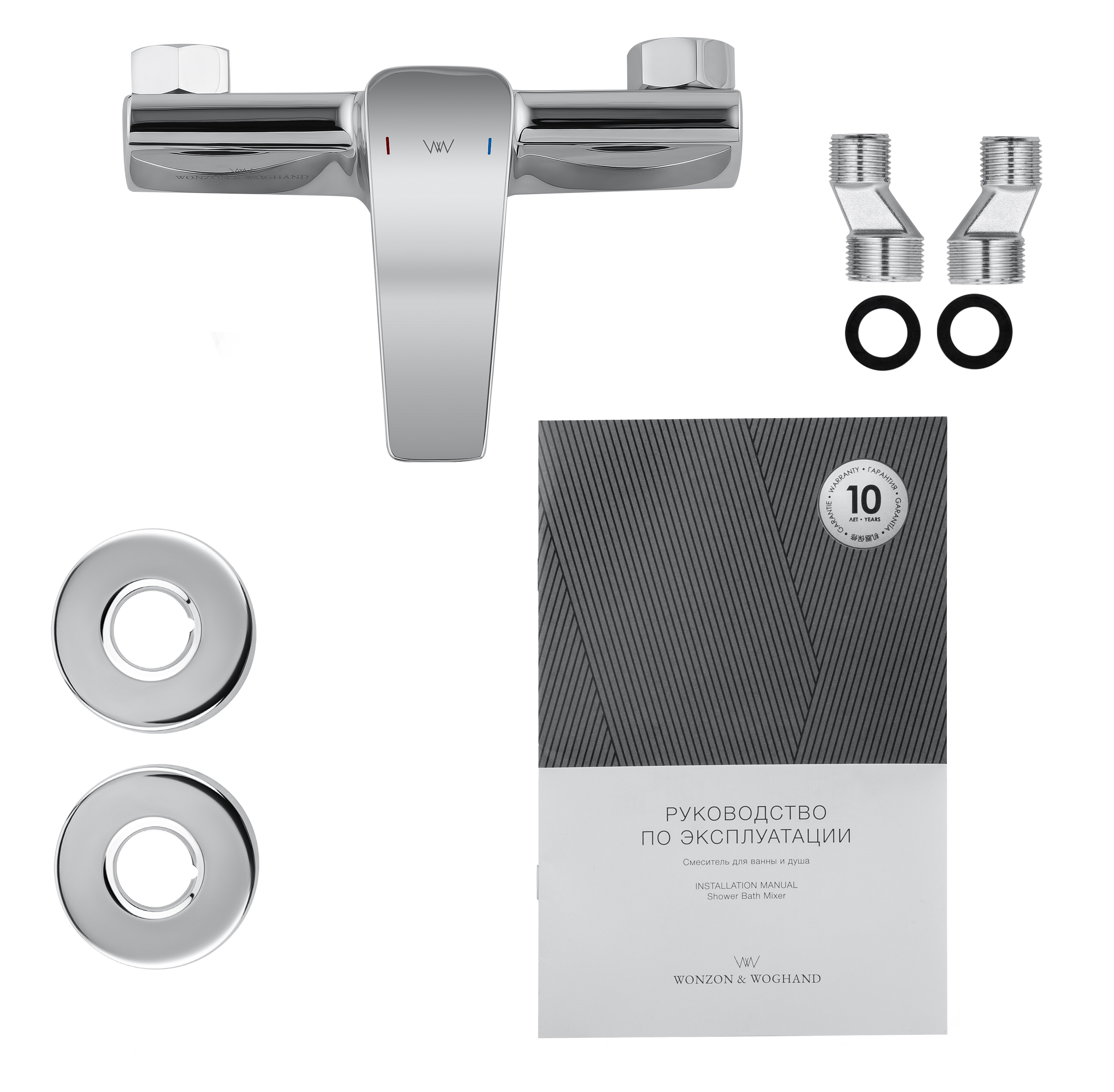 Смеситель для душа WONZON & WOGHAND ATHENS, Хром (WW-084101-CR) - Gidratop.ru изображение